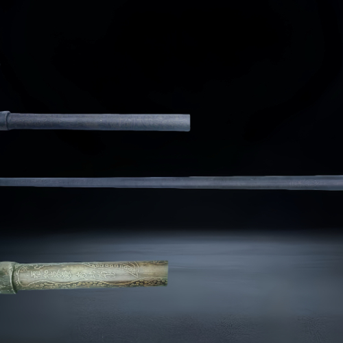 【藏品推荐】铜嵌玉寿星纹拐杖