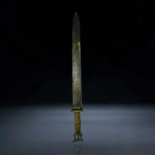 【藏品推荐】战国青铜错金兽首剑