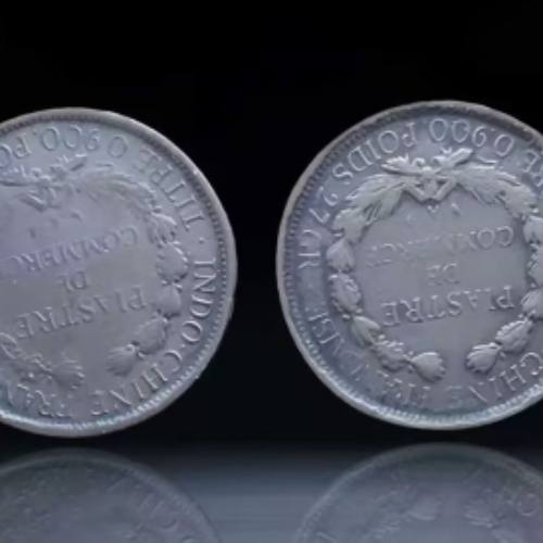 【张秀玲】法属印度支那坐洋壹圆银币双枚组