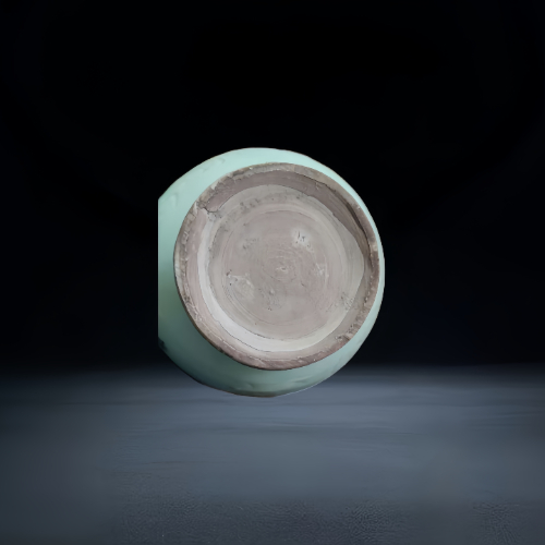 【孙敬远】豆青釉刻花凤纹蒜头瓶(“政和三年製” 款)