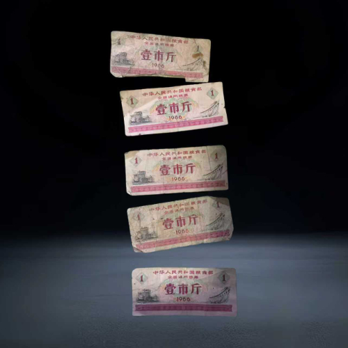 【沈彩萍】1965-1966 年全国通用粮票壹市斤 + 伍市斤批量组合
