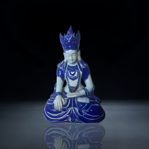 【谭特立】青花无量寿佛造像