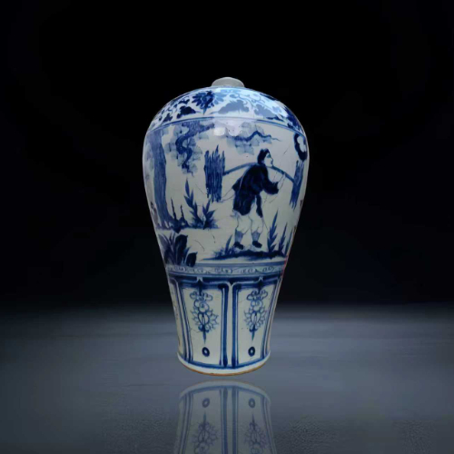 【司明山】青花人物故事纹梅瓶