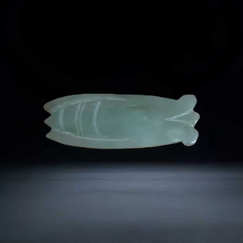 【祝井军】和田玉青白玉蝉形佩