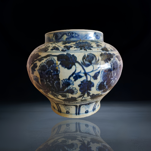 【刘学才】青花缠枝花卉纹罐