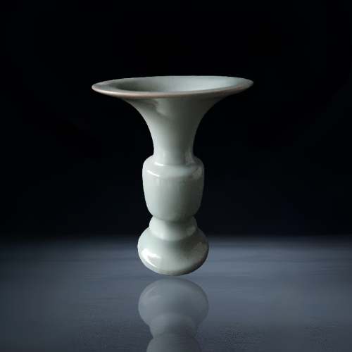 【张书存】宋代汝窑天青釉花觚