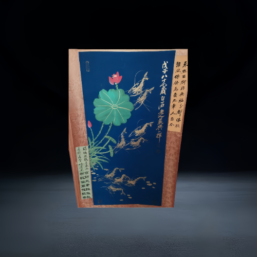 【宋成荣】齐白石款《荷花虾趣图》立轴