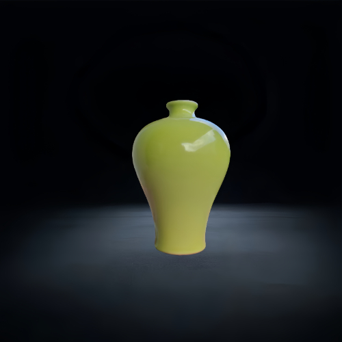 大清雍正年制柠檬黄釉梅瓶