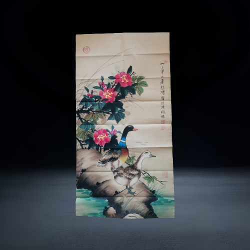 【许明】徐悲鸿芙蓉双鸭图