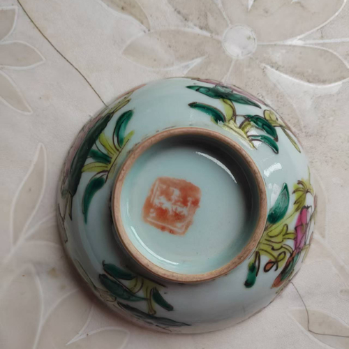 【李先生】彩粉花卉纹碗