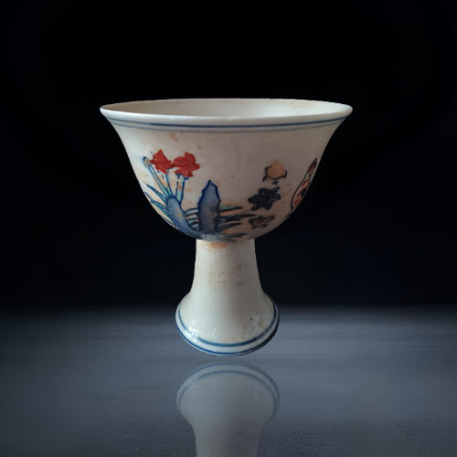 【张书存】明代成化斗彩鸡缸高足杯