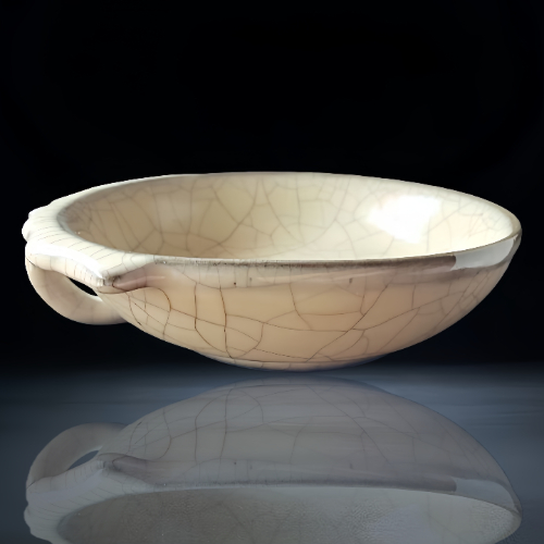 【张书存】宋代官窑米黄釉单耳洗