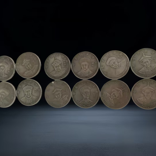 清代帝王主题纪念币套组(十二帝像 + 龙纹款)