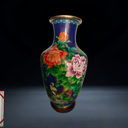 【彭夕保】《元首盛会・国色天香》景泰蓝赏瓶