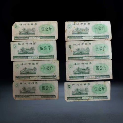 【程娟】1989 年株洲市粮票伍公斤一组