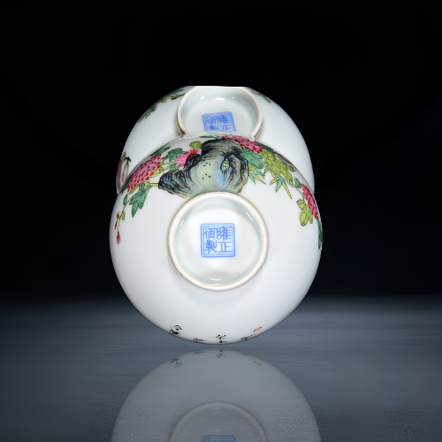 【王民生】珐琅彩十二花卉纹杯套组