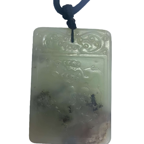 和田玉山水人物牌